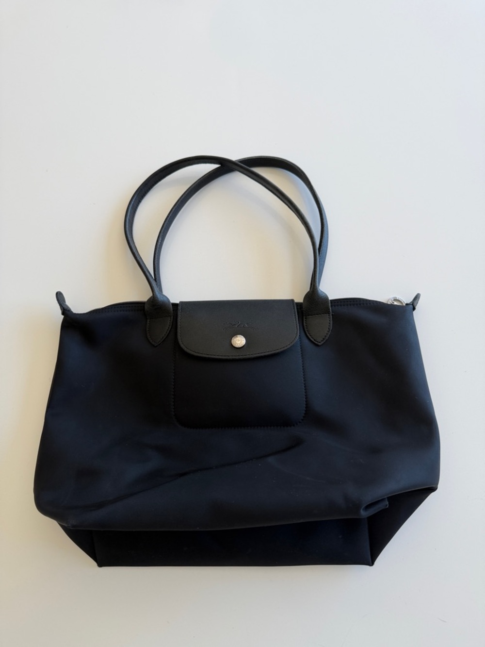 Longchamp small Black Tote Bag with Top Handles